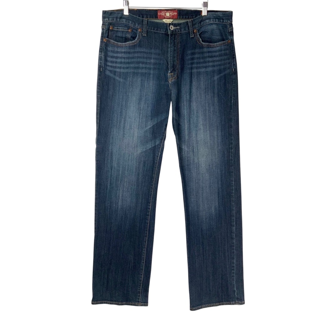 Lucky Brand 361 Vintage Straight Jeans Dark Wash Denim 36x34